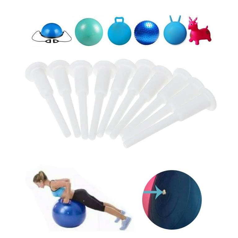 Necvior 10 Pieces Yoga Ball Air Plug Gym Sport Ball Jump Ball Air