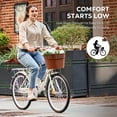 thumbnail image 3 of Viribus Women's Comfort Bike 26 inch Beach & City Cruiser Bicycle with Basket Rack White, 3 of 8