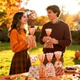 thumbnail image 4 of Fall Treat Bags Thanksgiving Cellophane Bags Harvest Treat Bags​ Orange Pumpkin Maple Candy Snack Bags Autumn Cookie Packing Decor with Twist Ties for Party Favor 150PCS Design 1, 4 of 7