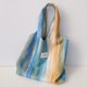 thumbnail image 4 of Bolso de mano lindo para mujer Choque de colores Lona Arco iris Bolso de playa Bolso de embrague abiertos, 4 of 9