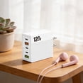 thumbnail image 1 of USB Wall Charger Block Multi Port Fast Charging Adapter, 5 Port USB Charger for Phone Tablet Laptop Accessories, Compact Power Adapter for Home Travel Office Charging Use, 1 of 6
