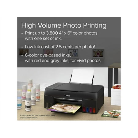 Canon - PIXMA MegaTank G620 Wireless All-In-One Inkjet Printer - Black