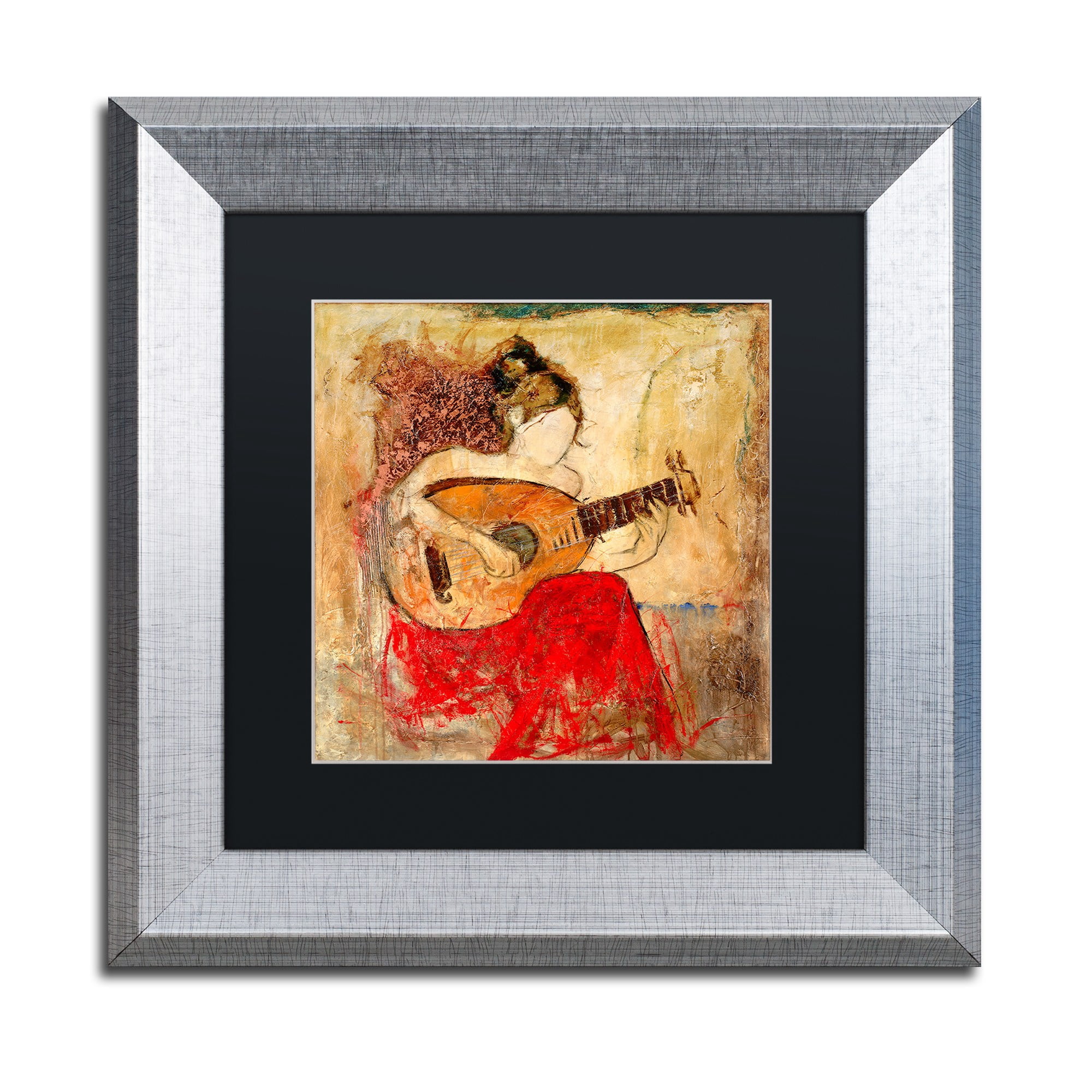 Trademark Fine Art "Vanessa" Canvas Art by Joarez, Black Matte, Silver Frame
