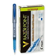 V Razor Point Liquid Ink Marker Pen, Blue Ink, .5mm, Dozen, Sold as 2 Dozen