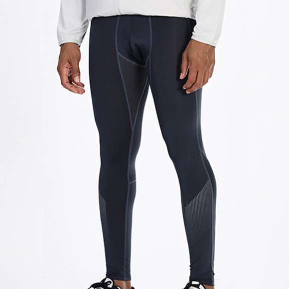 FcBaudy Yoga Full Length Pants Men's Drying Fitness Yoga High Elasticity Tight Fitting Running Basketball Training Base Pants Men Pants