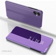 thumbnail image 2 of Stylish Mirror Flip Womens Case for Samsung Galaxy A05, Clear View Window Cover with Kickstand Thin Ultra Phone Case for Samsung Galaxy A05 QH Purple, 2 of 11