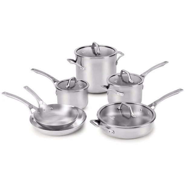 Calphalon Signature Stainless Steel Pots and Pans, 10Piece Cookware