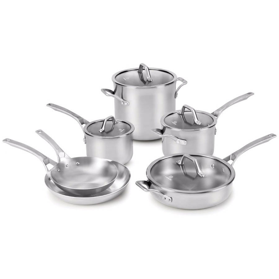 Calphalon Signature Stainless Steel Pots and Pans, 10Piece Cookware