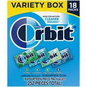 Orbit Sugar-Free Gum Mint Variety Pack, 14 Piece Packs, 18 Ct