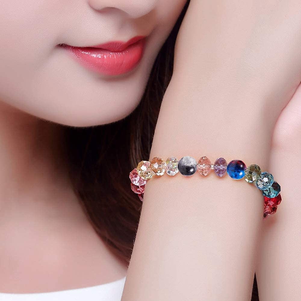 780pcs 24 Color Glass Beads Jewelry Making 300pcs Glass Beads and 480pcs Briolette Faceted Glass Beads Necklace Bracelets Making