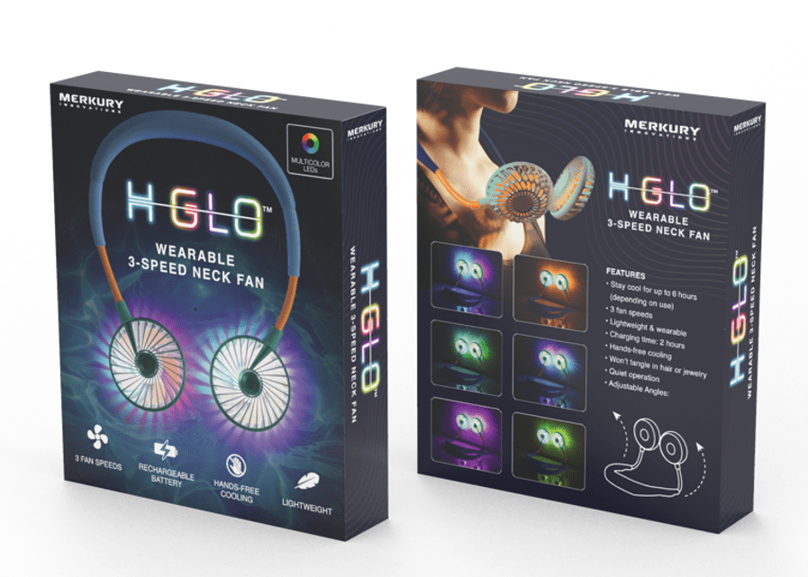 Merkury Innovations H-GLO Personal Cooling Neck Fan