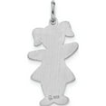 thumbnail image 3 of Sterling Silver Rhodium-Plated Back To School Cuddle Charm (26 X 15) Made In United States xk1827ss, 3 of 5
