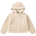 thumbnail image 7 of LUGOGNE Girls Sherpa Fleece Jacket Hooded Long Sleeve Full Zip Warm Teddy Coat Casual Loose Fit Outerwear with Multiple Pockets Kids Fall Winter Clothing, 7 of 7