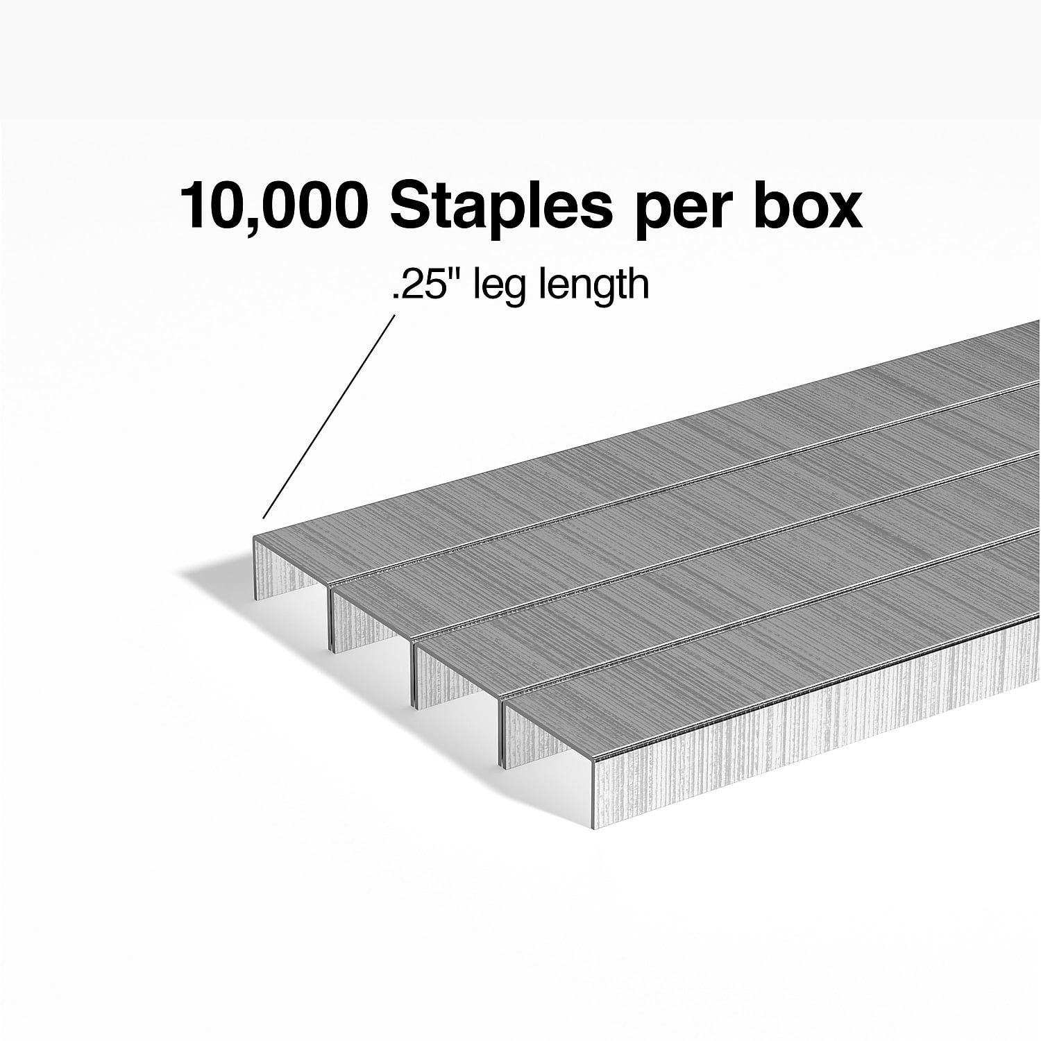 TRU RED Premium Staples 1/4' Leg Length 10000 Staples/Box TR58089