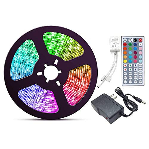 KIT 2 PANELS LED RGB 24 SMD 5050 WITH REMOTE CONTROL TO DISTANCE INTERIOR CAR 