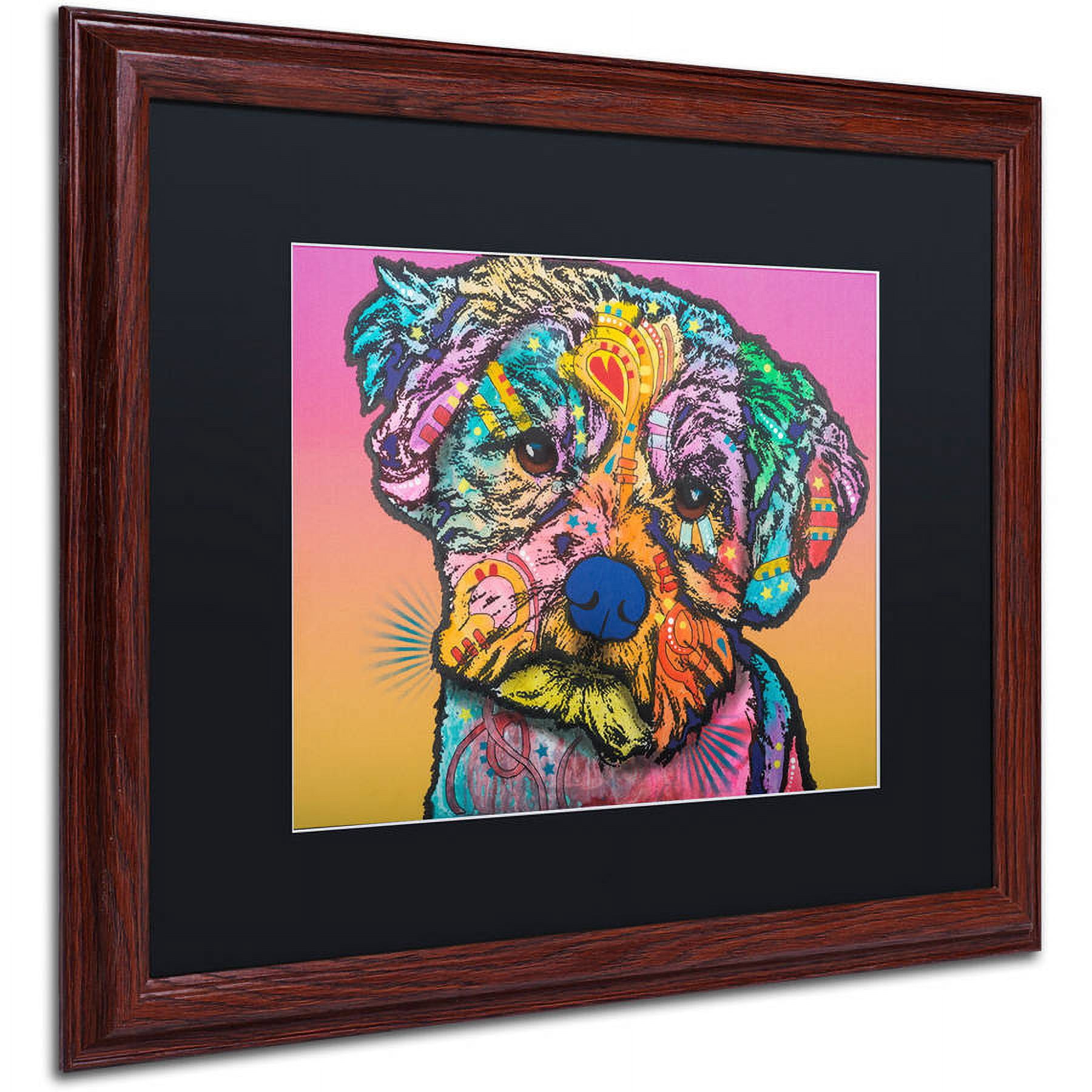 Trademark Fine Art "Quincy-004" Canvas Art by Dean Russo, Black Matte, Wood Frame