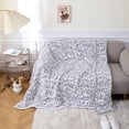 thumbnail image 2 of Ultra Soft Micro Plush White Grey Leopard Blanket (51x63 Inches) Warm Reversible Cheetah Blanket Leopard Pattern Throw For Couch Bed Sofa, 2 of 5