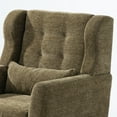thumbnail image 5 of Accent Chair, Mid Century Modern Armchair Living Room Chair with Wooden Legs, Comfy Upholstered Chair for Living Room, Bedroom, Dining Room, Avocado, 5 of 9