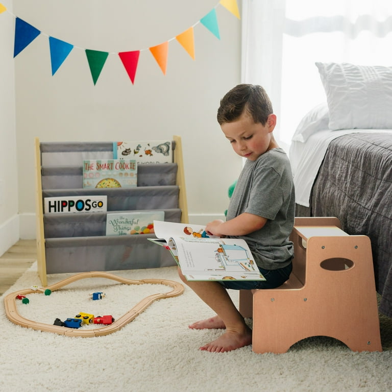 Two Step Stool - Oak Finish - Walmart.com