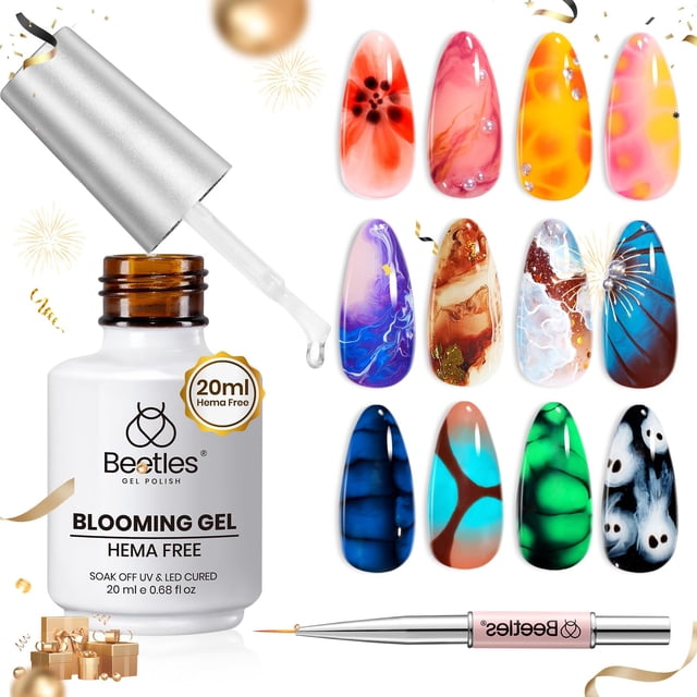 Esmalte en gel con forma de escarabajos para uñas, 20 ml, sin hematones, transparente, UV y LED