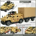 thumbnail image 3 of NWJ Military Building Blocks Set – Armored Vehicle & Trailer with Special Forces Minifigures, Tactical Police Truck Construction Toy for Kids, 3 of 5