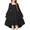 Black, variant on Arshiner Girls Dresses Puff Long Sleeve Fall Winter Smocked High Low Swing Midi Dress with Pockets