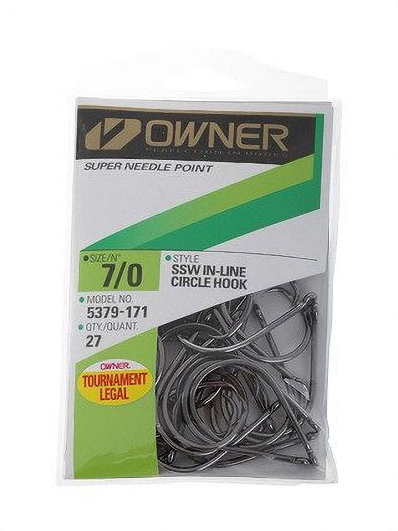 Owner Hooks SSW In Line Straight Eye Circle Hook Size 6/0 32PK 5379-161