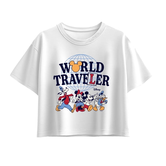 Disney - World Traveler - Youth Girls Boxy T-Shirt