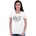 thumbnail image 3 of WWJD What Would Jesus Do Womens Slim Fit Graphic Tee Brisco Brands S, 3 of 5