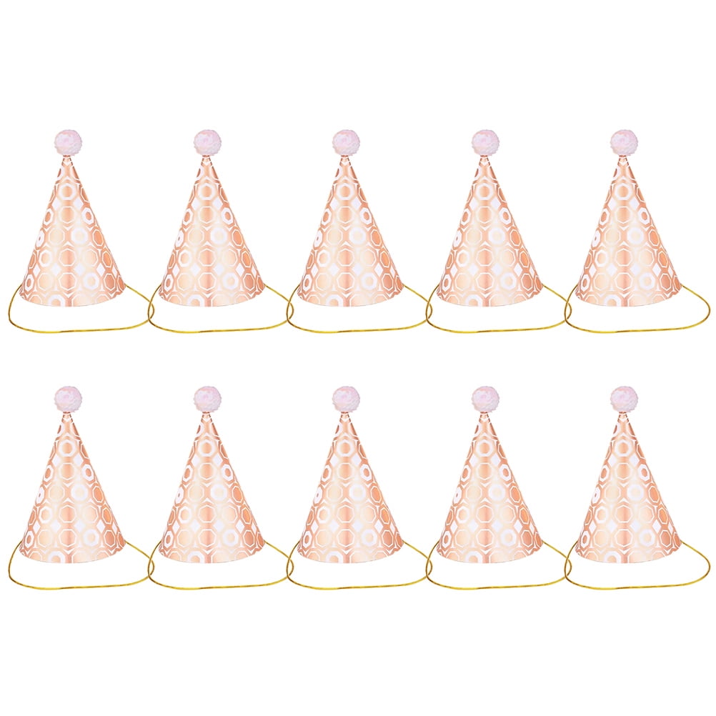 HEMOTON 10pcs Sequin Party Hats Adults Kids Birthday Party Hats