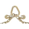 thumbnail image 3 of Grade 70 V-Chain Bridle Tow w/ 1/2" Slip Hook w/ Safety Latch & Grab Hooks at Pear Link - 3' Leg 4700 LBS WLL Tow Truck Chain for Trailer Wrecker Recovery Towing, 3 of 9