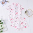 thumbnail image 5 of DHFJKG Womens Pajama Sets Short Sleeve Sleepwear With Shorts 2 Piece Loungewear Comfortable Button Down Lapel Shirt Comfy Nightwear, 5 of 9