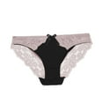 thumbnail image 2 of HUPOM Womens Underwear Cotton Cotton Boxers For Women Low waist Elastic Waist Solid Thong Beige L, 2 of 3