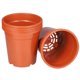 thumbnail image 1 of Macetas de Plástico Uxcell de 7.4" con Agujeros, Contenedor de Plantas, Rojo, Paquete de 5, 1 of 1