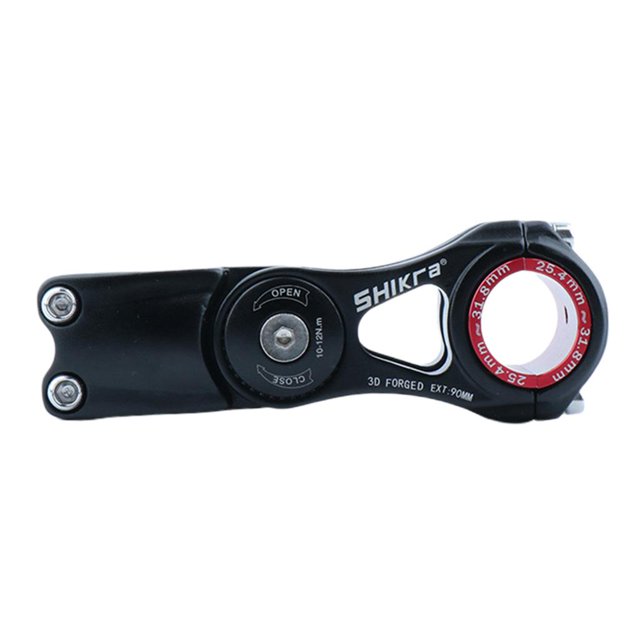 Vástago de bicicleta ligero 90 mm 0 ~ 85 grados Adaptador de vástago Calza Arandela reductora de tamaño kusrkot Vástago de bicicleta ajustable