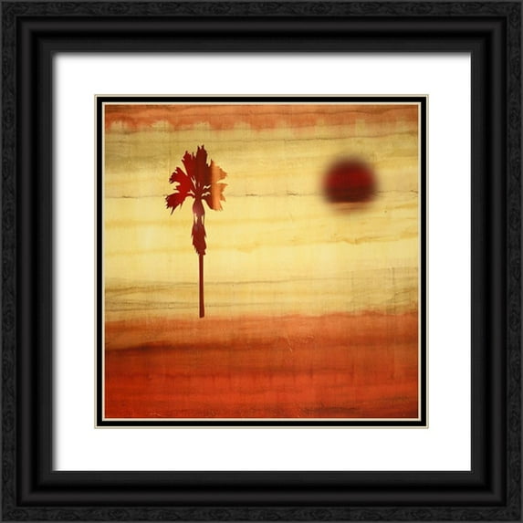 Holt, Eric 26x26 Black Ornate Wood Framed with Double Matting Museum Art Print Titled - Sunuendo 1