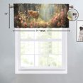 thumbnail image 4 of Forest Deer Curtain Valances Spring Wild Animals Colorful Flowers Rainforest Landscape Window Treatment Valance Curtains for Bathroom 54 by 18 in, 1 Panel, 4 of 6