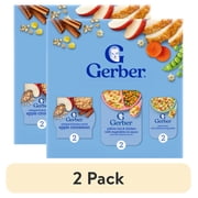 (2 pack) Gerber Toddler Food Variety 6 Pack, All Day Favorites, Breakfast, Lunch & Dinner 2.14 lb.