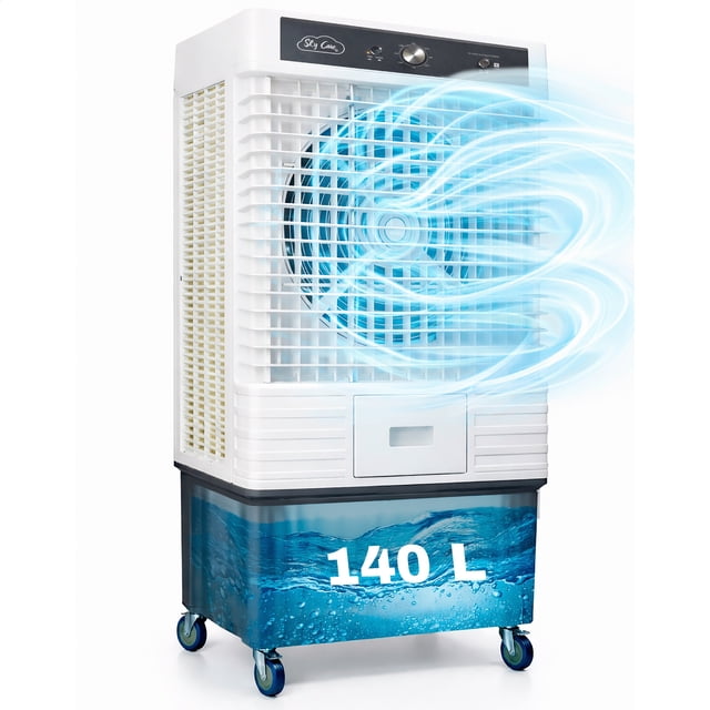 Enfriador de Aire Evaporativo 140 Litros Sky Care Enfría Humidifica Purifica 3 Velocidades