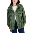 thumbnail image 1 of Crave Fame Womens Diamond Quilted Jacket, green, S, 1 of 1