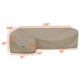 thumbnail image 4 of Covers & all Patio Sectional Sofa Cover 12 Oz - 100% Waterproof & Weather Resistant PVC Coated 100" x 130" x 38" x 34" L Shape Sofa Cover for Indoor / Outdoor (Left Side, Beige), 4 of 7