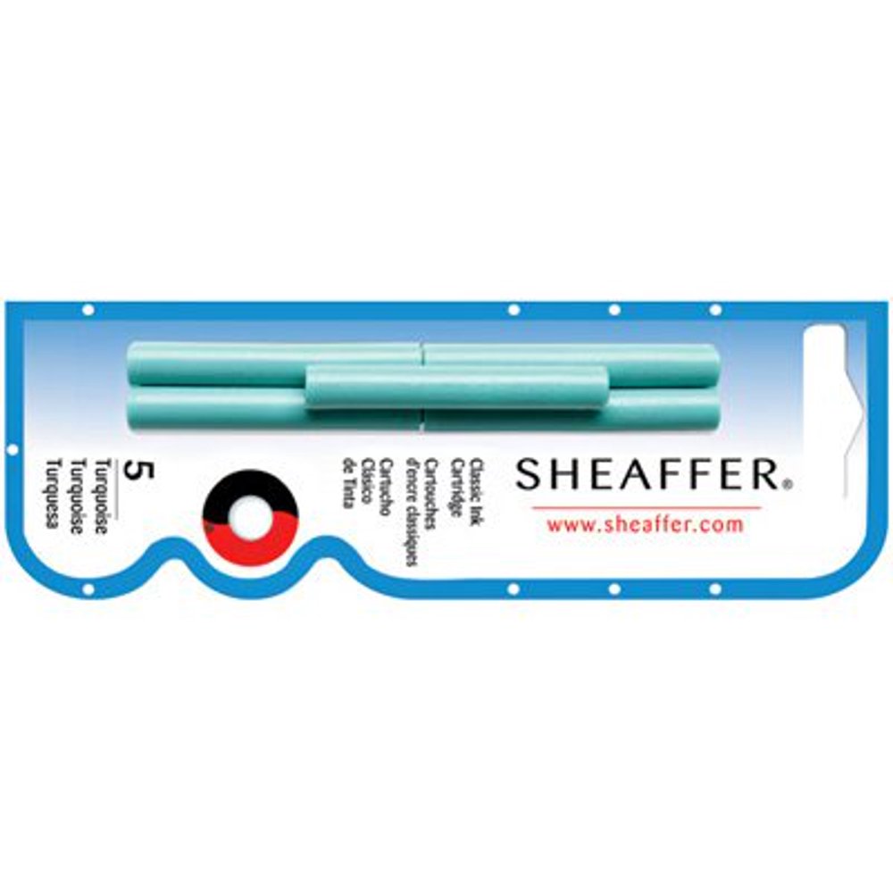 Sheaffer Refills Turquoise 5 Pack Fountain Pen Cartridge SH96370