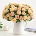 thumbnail image 7 of Artificial Rose Flower 10 Heads Realistic Looking Non-Fading Curled Petals Easy Maintenance No Odor Wedding Centerpiece Fake Rose Flower Plant Party Supplies, 7 of 7