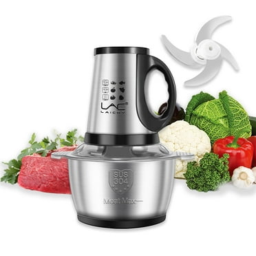 Food Processors with Handle,8 Cup Meat Grinder Veggie Chopper with Stainless Steel Bowl 250W Electric Food Processors,3 Speed,4 Bi-Level Bladesand Spatula for Baby Food,Meat,Vegetables,Fruits