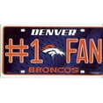 thumbnail image 2 of Denver Broncos License Plate - #1 Fan, 2 of 2