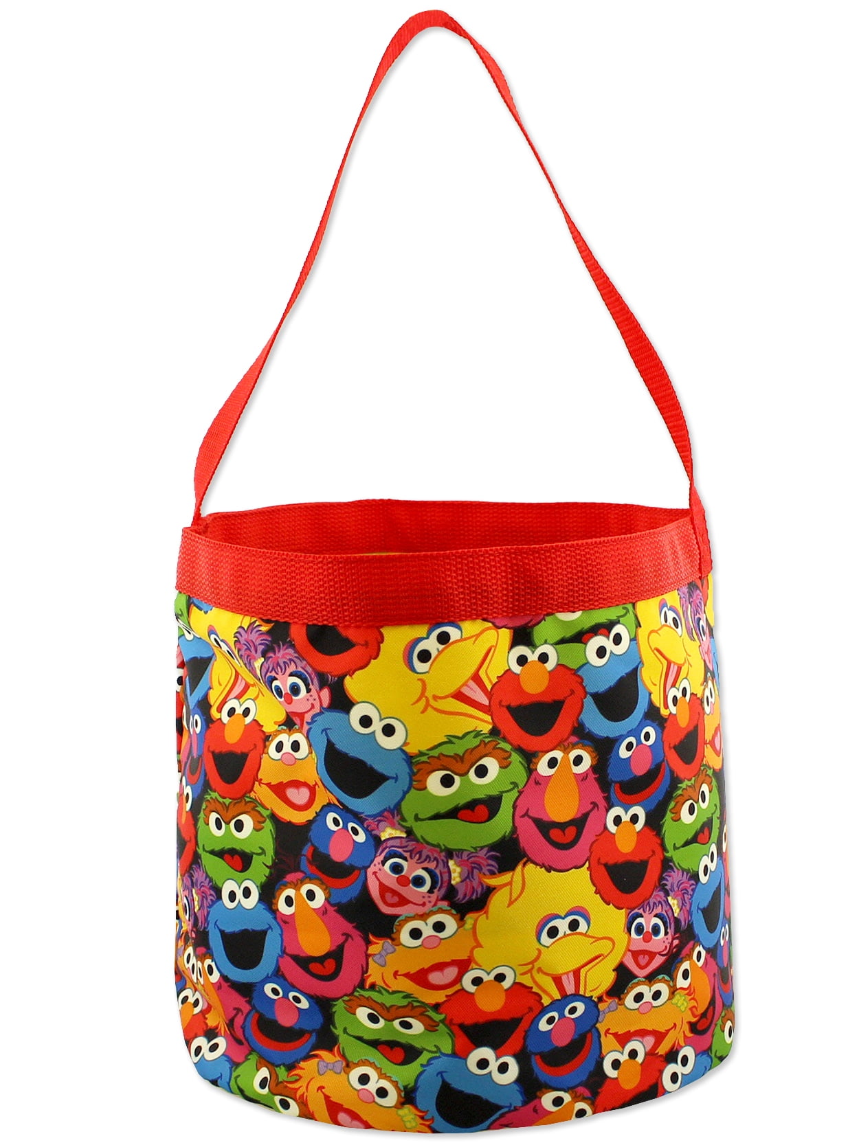 Sesame Street Boys Girls Collapsible Nylon Bucket Toy Storage Bag