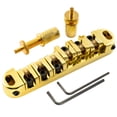 thumbnail image 4 of Musiclily Basic 51.5mm(2-1/32 inch) Roller Locking Tune-o-matic Guitar Bridge Tunematic Saddle for LP Style Electric Guitar, Gold, 4 of 5