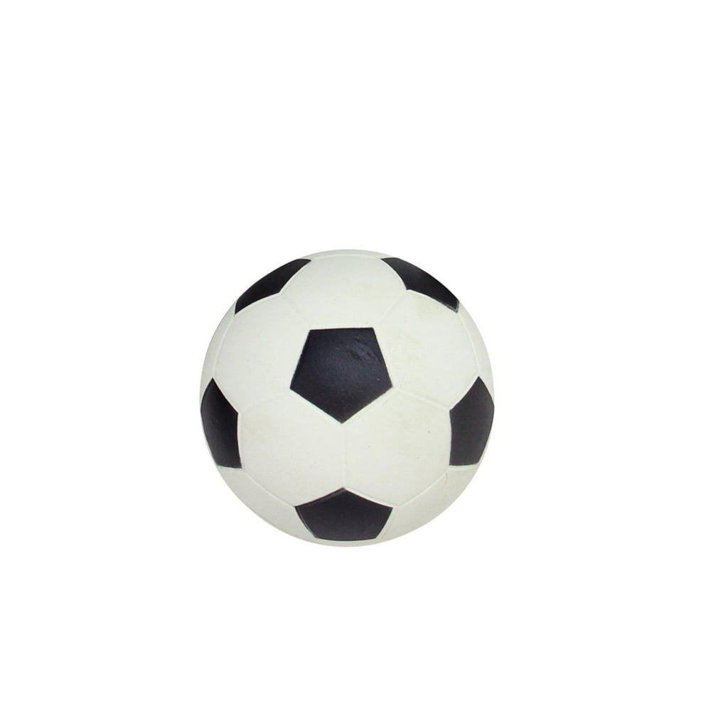 3.5" High Bounce OffWhite and Black Rubber Soccer Ball Sports Themed