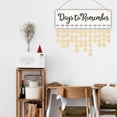 thumbnail image 6 of KALLORY Wooden Birthday Reminder Board Delicate Calendar Hanging Ornaments Date Display Adornment for Home Office (Beige and Black), 6 of 8