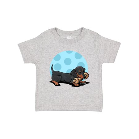 

Inktastic Wiener Dog (Dachshund) with Bone Gift Toddler Boy or Toddler Girl T-Shirt